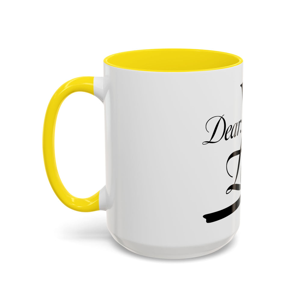 Love Letter Accent Coffee Mug – “Dear: You, Love!” Black Script Accent