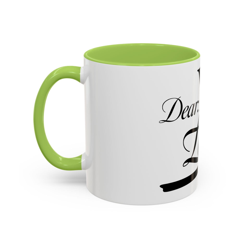 Love Letter Accent Coffee Mug – “Dear: You, Love!” Black Script Accent