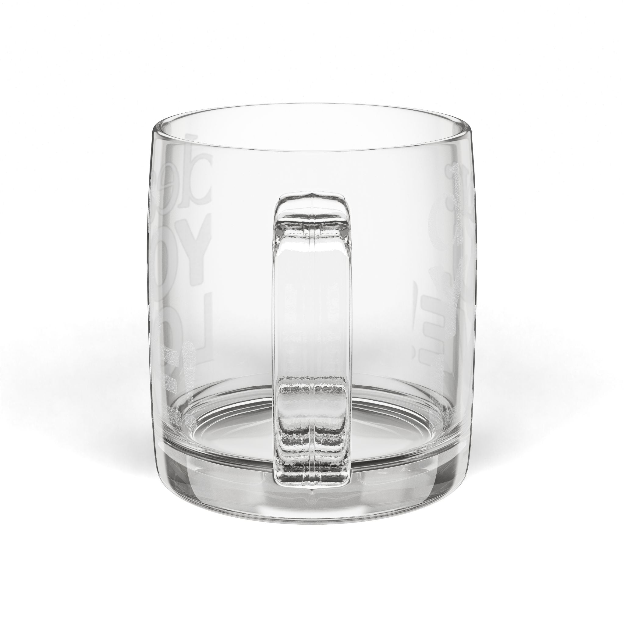 Engraved Glass Coffee Mug — "Dear: You, Love!" Clear 12.25 oz Personalized Gift