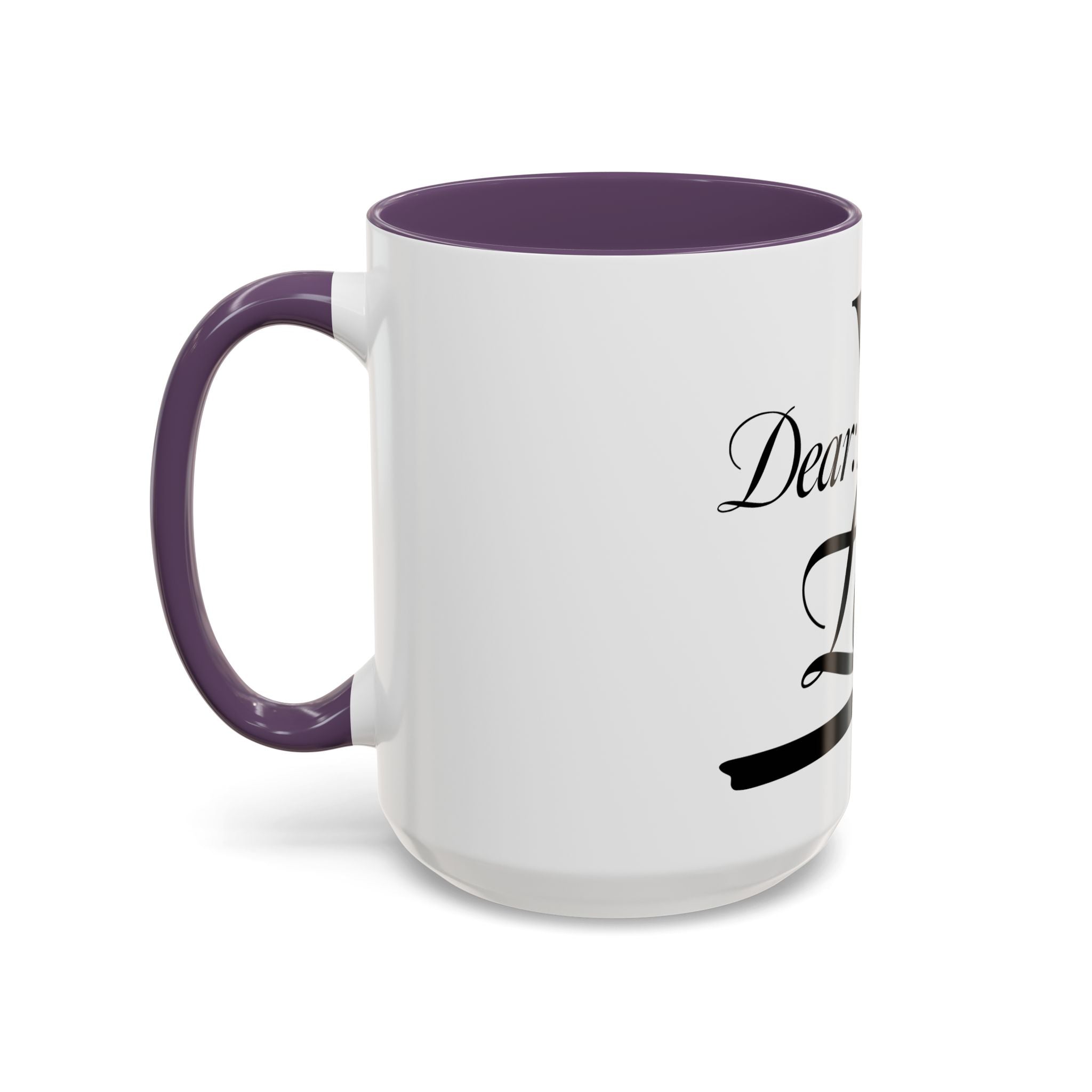 Love Letter Accent Coffee Mug – “Dear: You, Love!” Black Script Accent