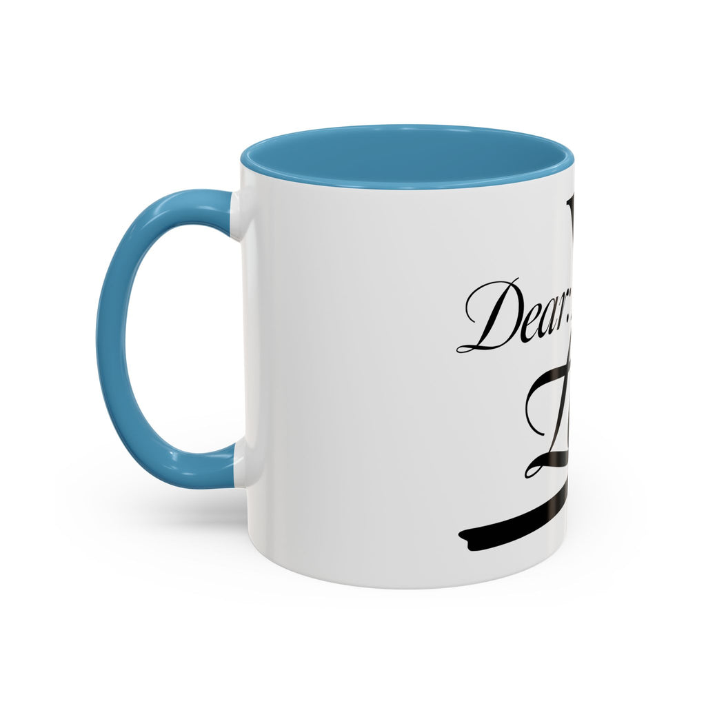 Love Letter Accent Coffee Mug – “Dear: You, Love!” Black Script Accent