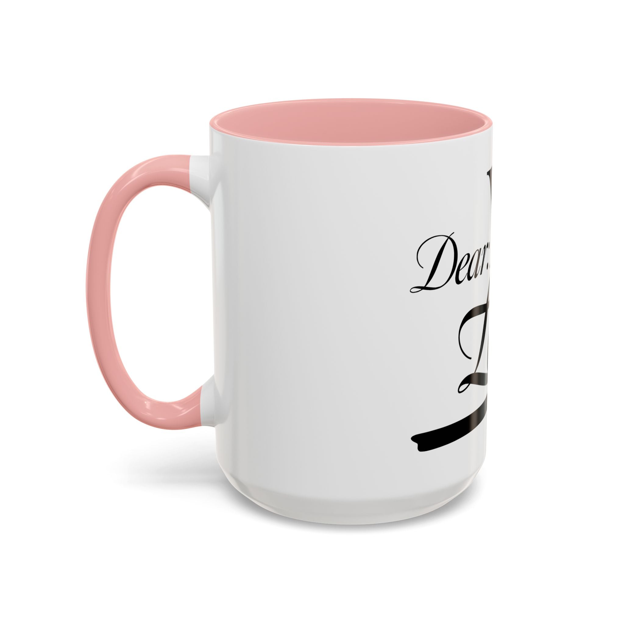 Love Letter Accent Coffee Mug – “Dear: You, Love!” Black Script Accent