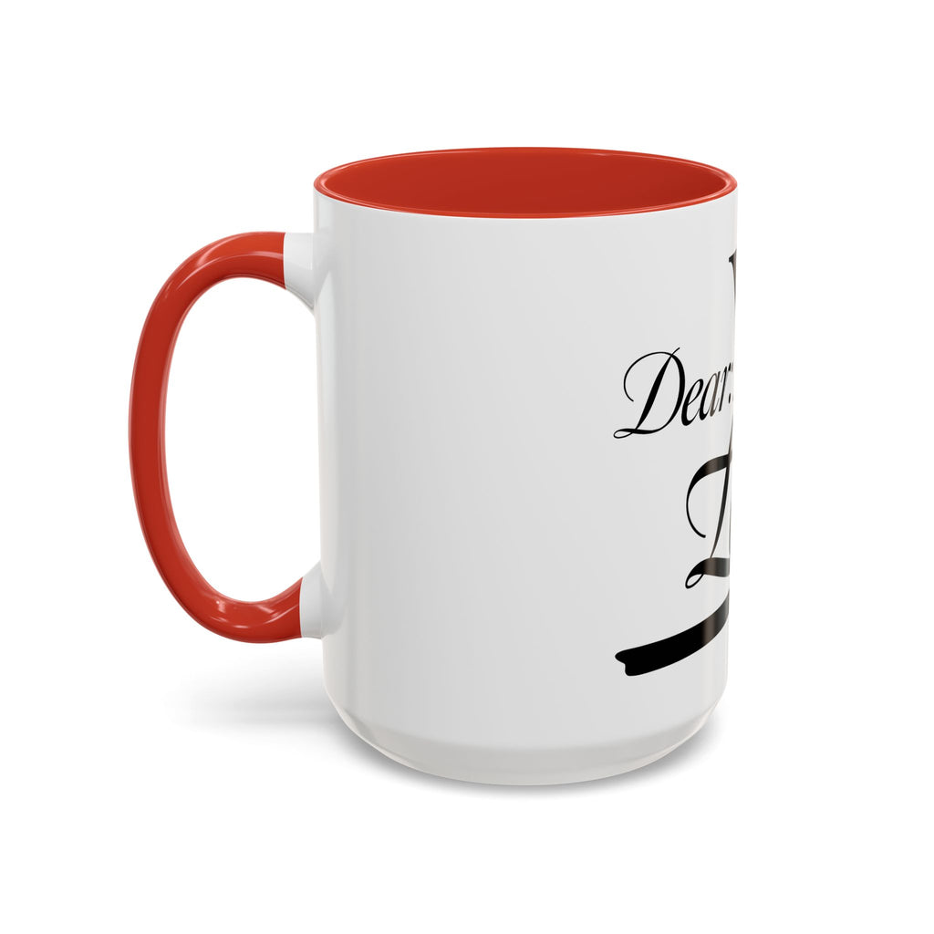 Love Letter Accent Coffee Mug – “Dear: You, Love!” Black Script Accent