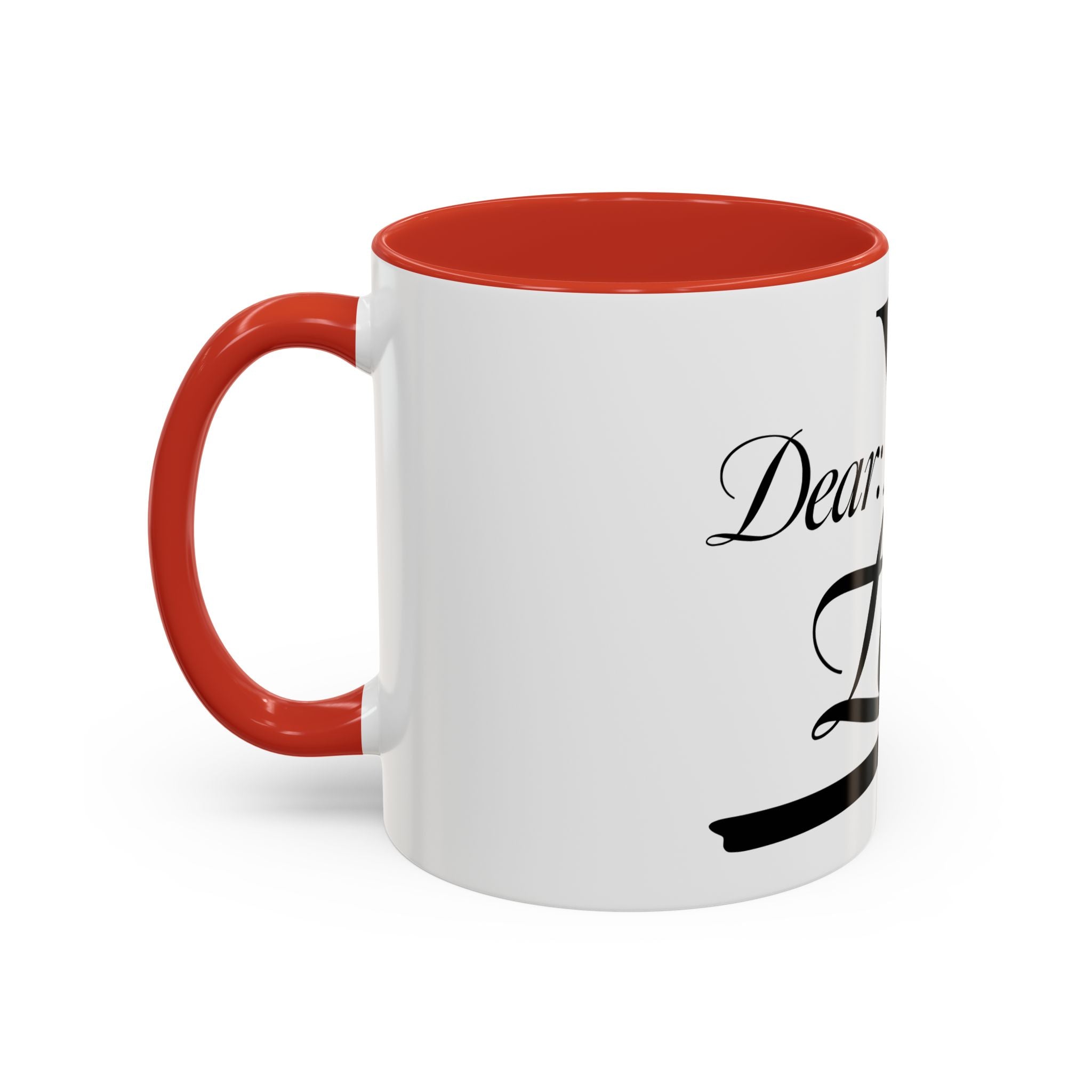 Love Letter Accent Coffee Mug – “Dear: You, Love!” Black Script Accent
