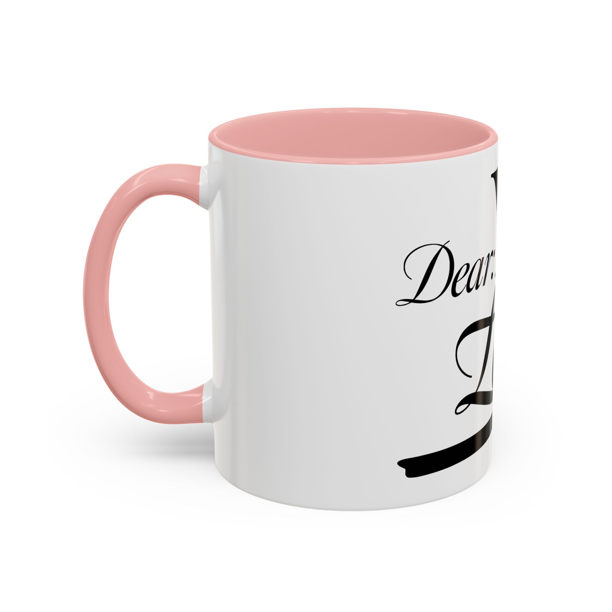 Love Letter Accent Coffee Mug – “Dear: You, Love!” Black Script Accent