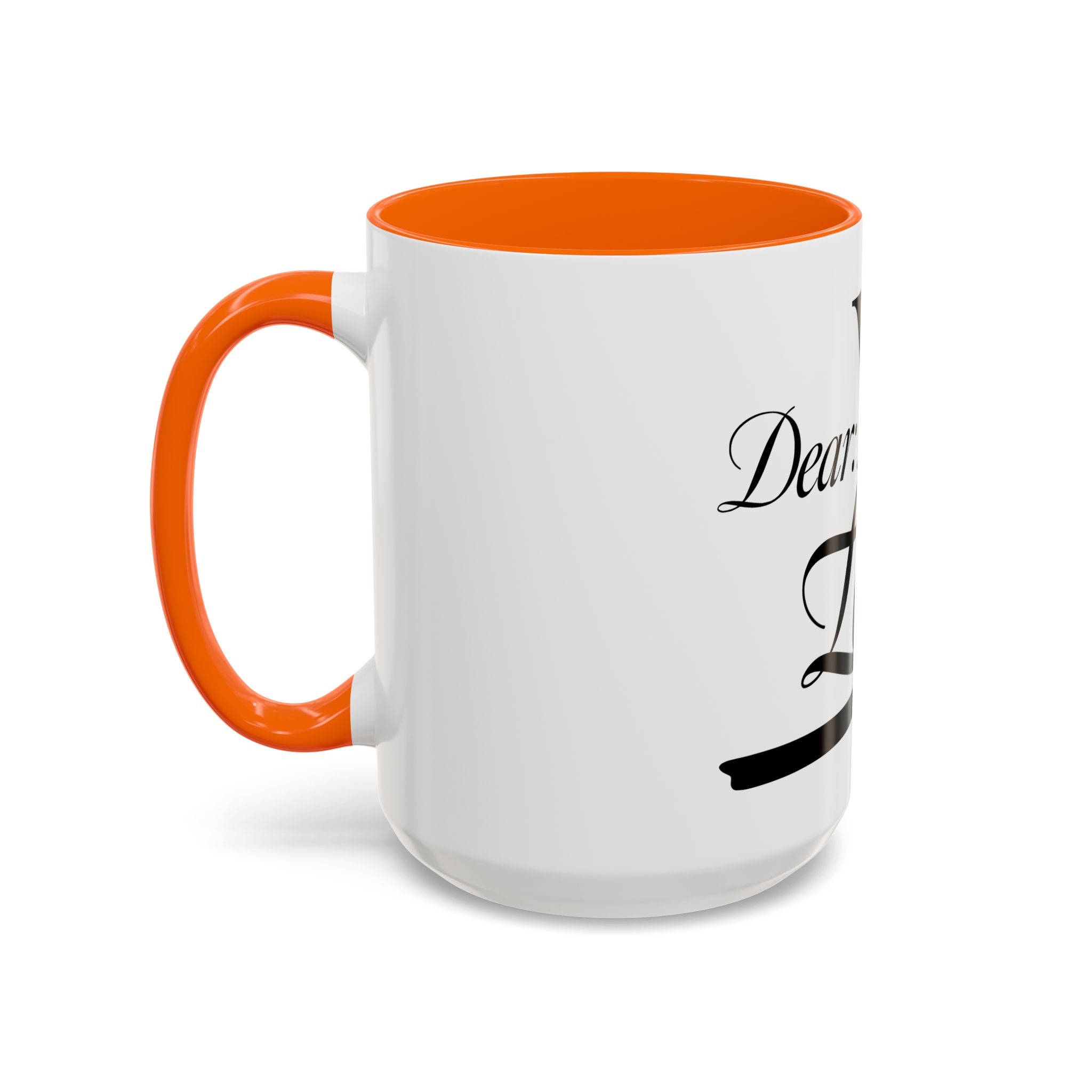 Love Letter Accent Coffee Mug – “Dear: You, Love!” Black Script Accent